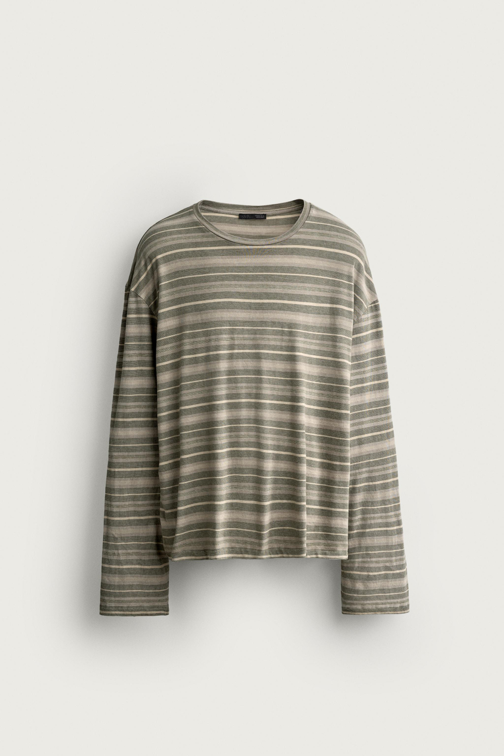 ФУТБОЛКА БОКСИ-КРОЙ ЖАККАРД В ПОЛОСКУ — ZARA