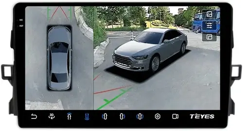 Магнитола для Toyota Auris E150 2006-2012 - Teyes CC3-2K-360 на Android 10, Быстрая, 2K QLED, CarPlay, 4G SIM-слот, 4 камеры в комплекте