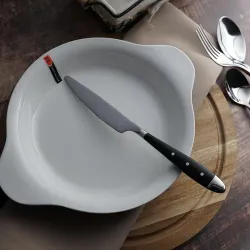 Нож столовый 22,2 см ручка черный пластик Grazia P.L. Proff Cuisine [12]