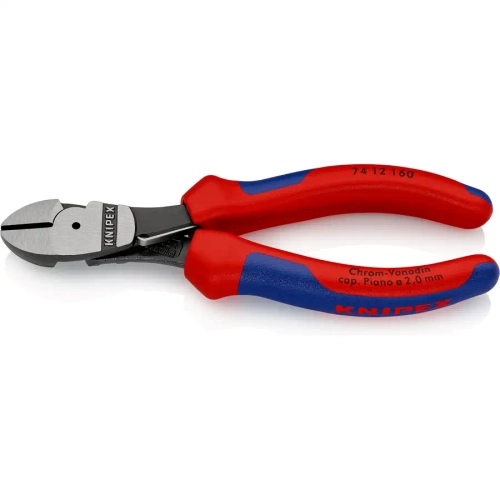 Кусачки боковые особой мощности черненые 160 мм Knipex 74 12 160
