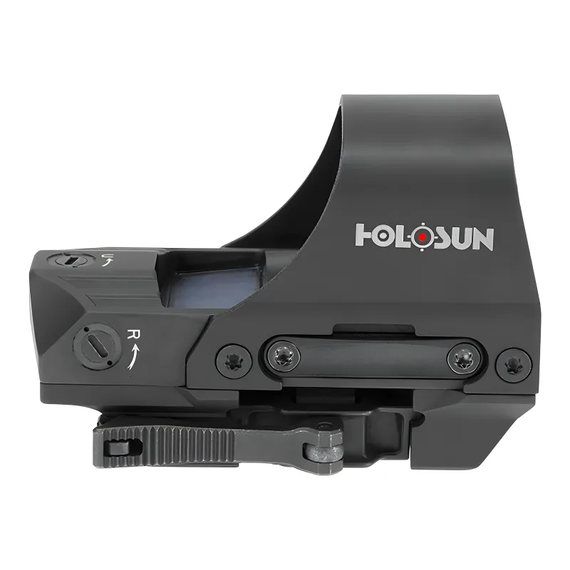 Коллиматор Holosun HS510C, открытый - вид справа, быстросъемный рычаг