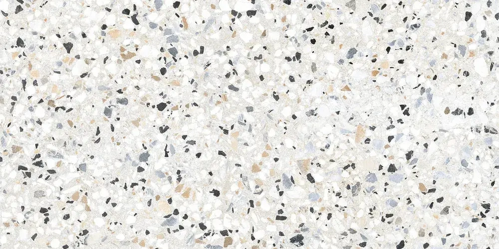 Керамогранит Alma Ceramica GFA114TRZ07L Terrazzo 114x57 белый лаппатированный под камень