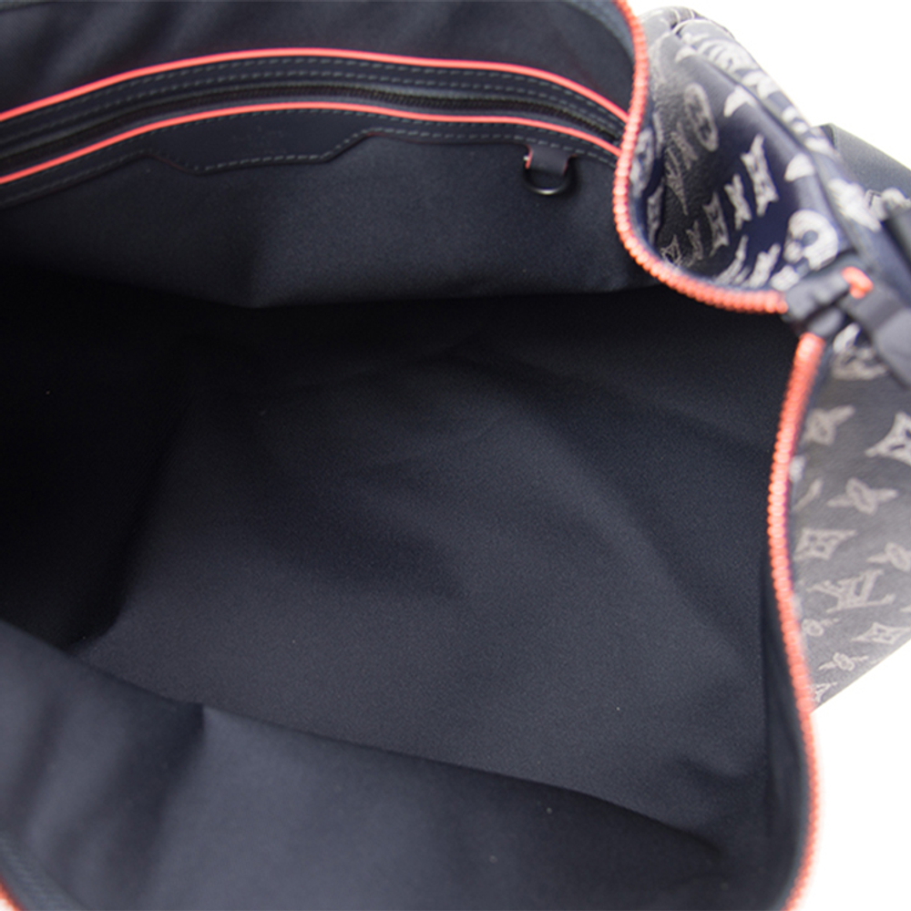 LOUIS VUITTON Keepall Leather Shoulder Bag, Crossbody Bag, Handbag, Travel Bag Men"s Dark Blue