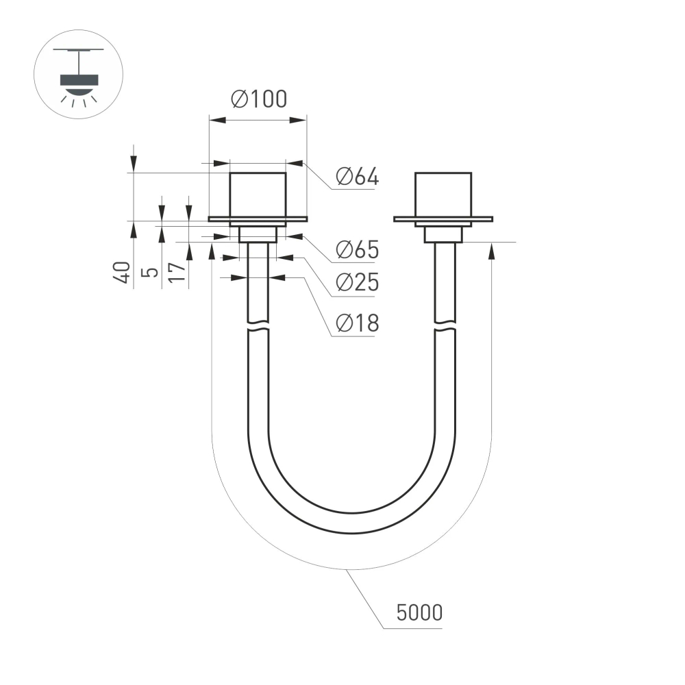 Светильник SP-TROPIC-BUILT-TRIMLESS-R18-L5000-58W Warm3000 (BK, 360 deg, 230V) (Arlight, IP20 Пластик, 3 года) 043391
