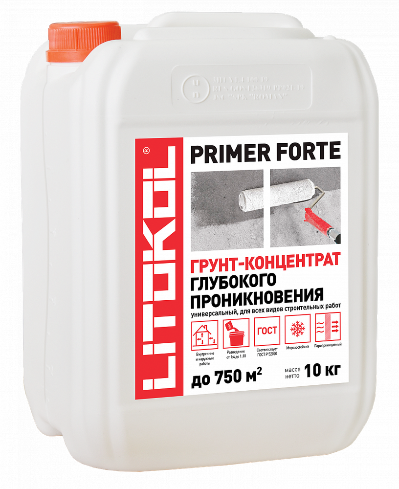 Грунтовка PRIMER FORTE 10 кг, Litokol