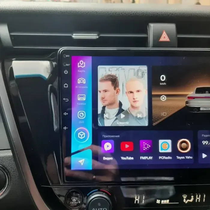 Магнитола для Toyota Camry 70 2017-2020 (без JBL) - Canbox 1053/1050 Qled, Android 10, Быстрая, SIM-слот