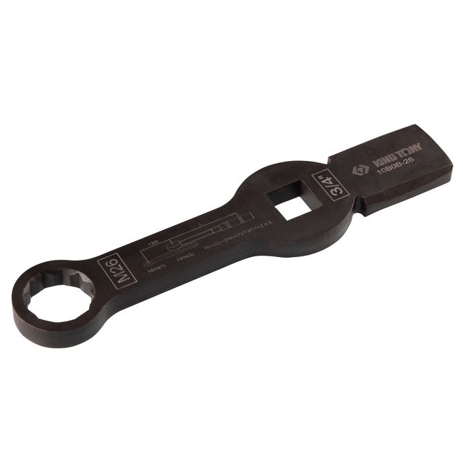 KING TONY (10B0B-26) Ключ для тормозных суппортов грузовых автомобилей M26, 3/4", ударный