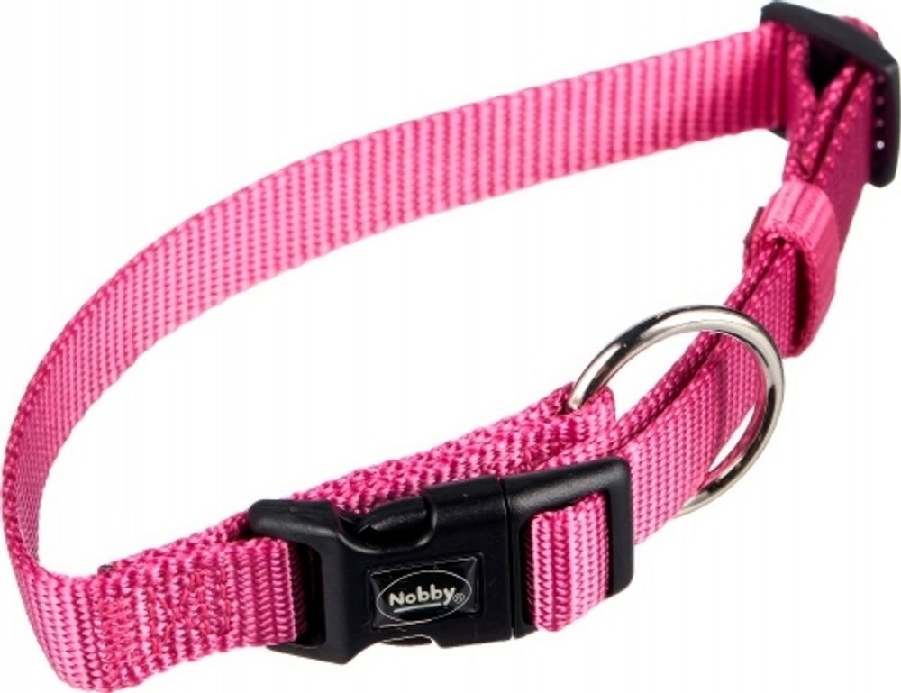 Nobby Ошейник Classic для собак, нейлон, малиновый, 15 мм, 30-45 см