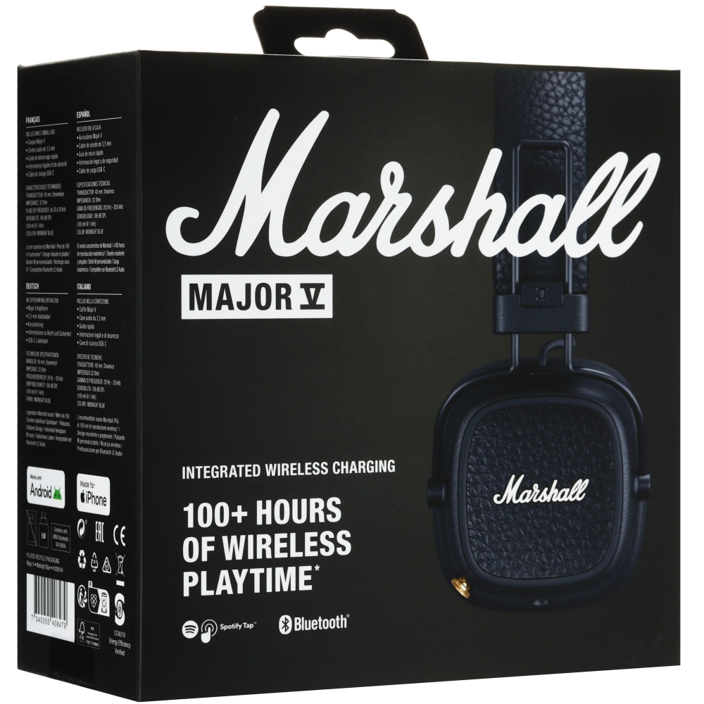 Беспроводные наушники Marshall Major V синий 2024