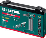 KRAFTOOL Multi torch, 30 - 150 Вт, 1300°С, набор 8 в 1: горелка, фен, пьезоподжиг, газовый паяльник (55506-H8)