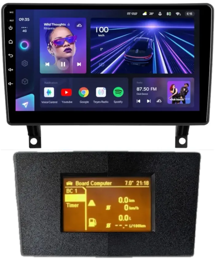 Магнитола для Opel Antara 2006-2015 (перенос БК вниз, черная) - Teyes CC3 Android 10, Быстрая, CarPlay, SIM-слот