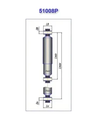 Амортизатор подвески 24 55/24 55 O/O BPW SCHMITZ SAF