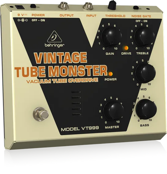 Behringer VT999- ламповая педаль эффектов овердрайв со встроенным гейтом, стиль "винтаж"