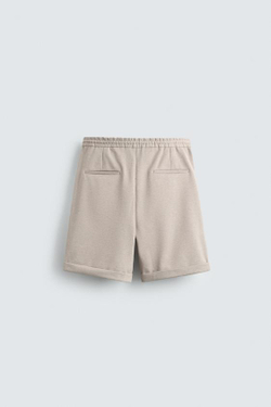 ZARA ШОРТЫ REGULAR FIT COMFORT, СВЕТЛЫЙ РЫЖЕВАТО-КОРИЧНЕВЫЙ
