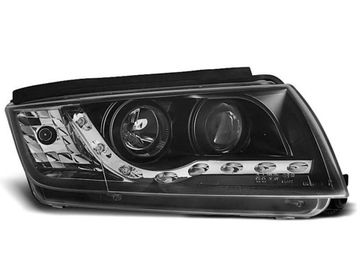 Передние фары daylight black для Skoda Fabia I
