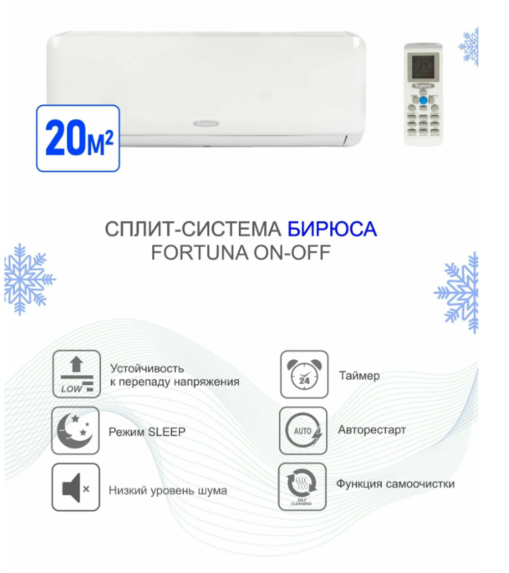 Настенная сплит-система Бирюса B-09FPR/B-09FPQ On/Off