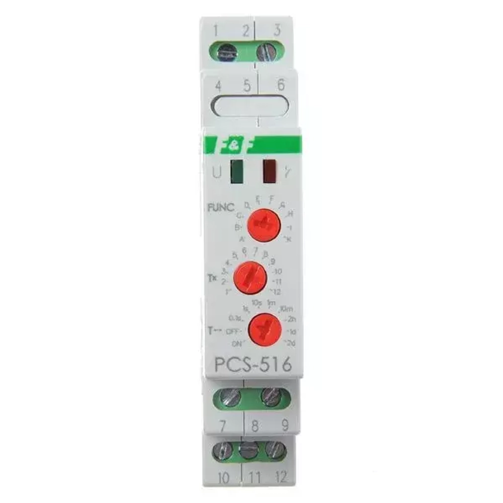 Реле времени PCS-516U 8А 12-264В AC/DC 1 перекл. многофункц. вход: START/RESET