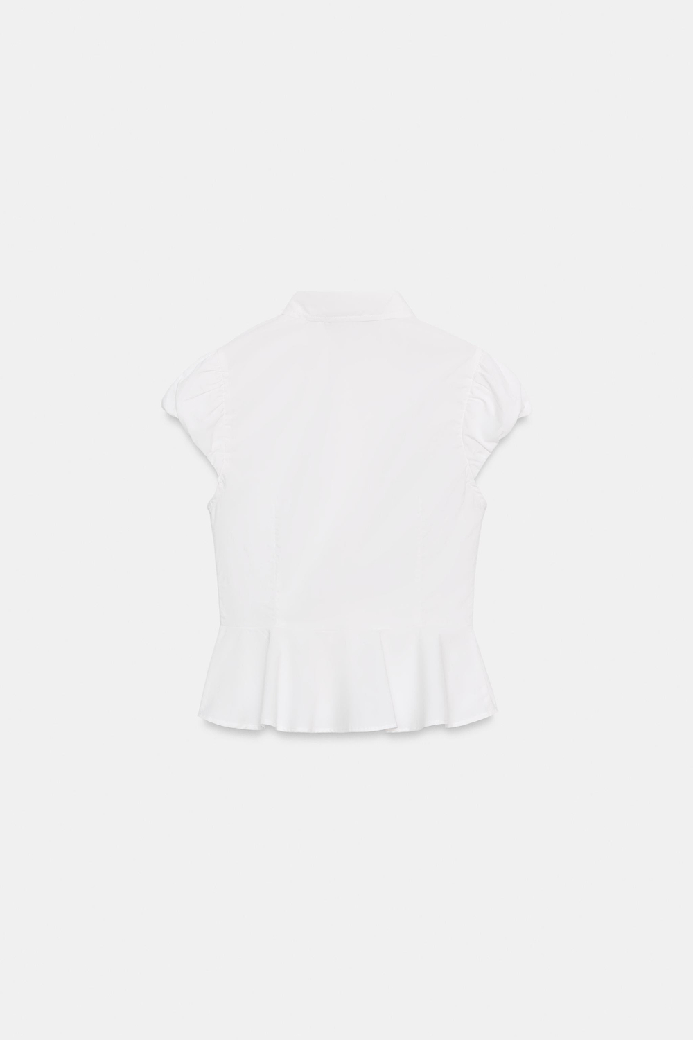 ОДНОТОННАЯ РУБАШКА С БАСКОЙ — ZARA