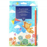 Карандаши 18 цв. "Funcolor", пласт. корпус, 6 видов (Bruno Visconti)