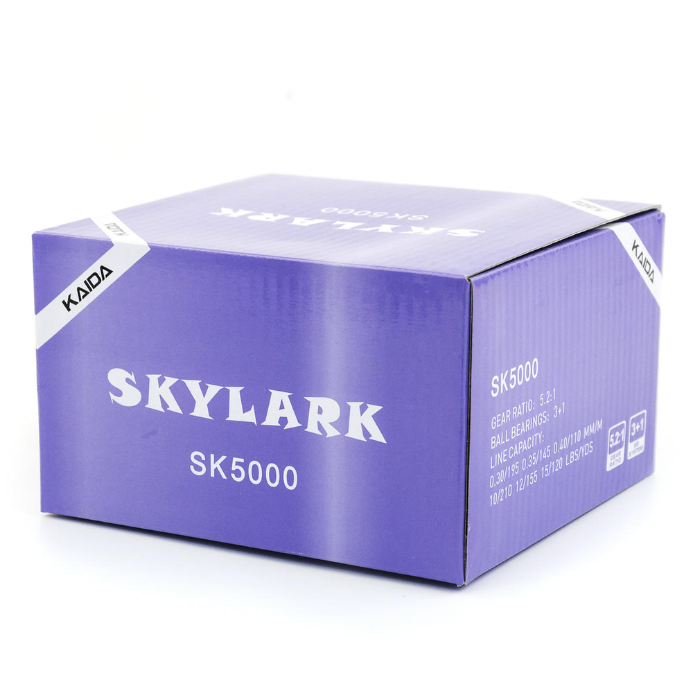 Безынерционная катушка 5000 Kaida SKYLARK (3+1BB, мет. шпуля), Фиолетовый