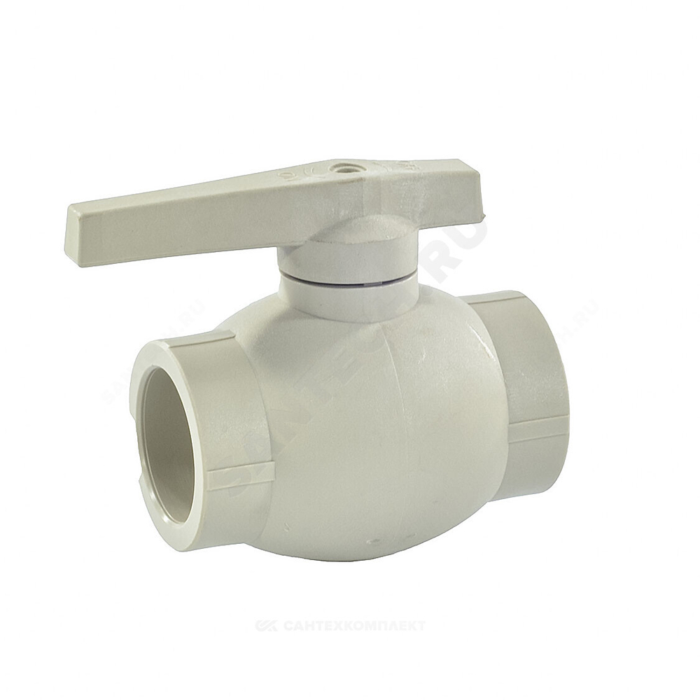 Кран шаровой PP-R серый Дн 50 внутренняя пайка VALFEX 10144050Г