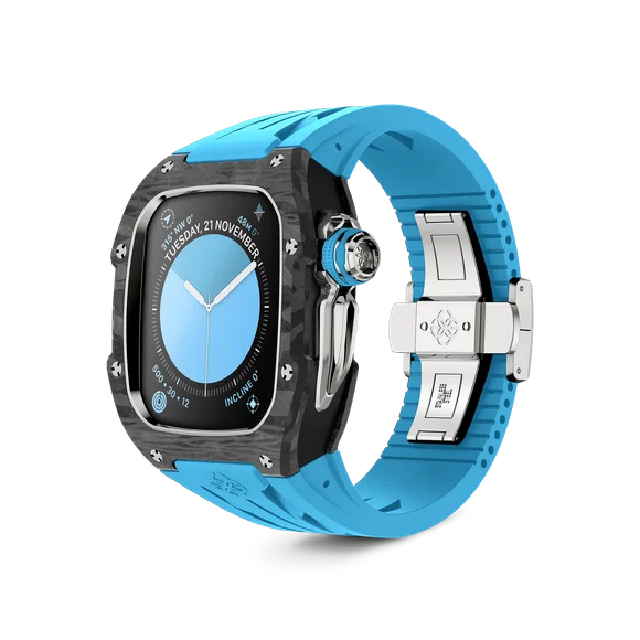 Корпус для Apple Watch Ultra RSCIII46 - Карбон/Голубой