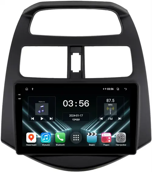 Магнитола для Chevrolet Spark M300 2009-2025+, Ravon R2 - FarCar S280 монитор 9.5" IPS на Android 13, CarPlay