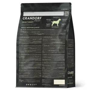 Сухой корм GRANDORF Fresh Dog Adult Med&Maxi Turkey&Sweet Potato для собак средних и крупных пород из свежего мяса индейки с бататом
