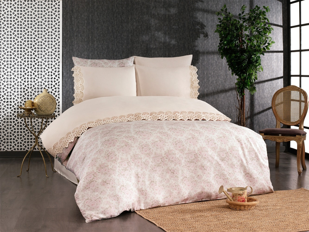 Gelin Home КПБ 6 пр. ROSE пыльная роза пододеяльник 200*220, простынь 240*260, наволочки 50*70 2шт, декоративные наволочки 50*70 2шт GLNN603