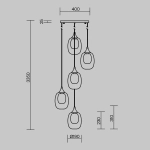 Подвесной светильник Аура / Aura E14х5, MOD016PL-05BS. TM Maytoni
