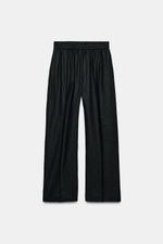БРЮКИ ПРЯМОГО КРОЯ ИЗ СМЕСОВОГО ЛЬНА — ZARA