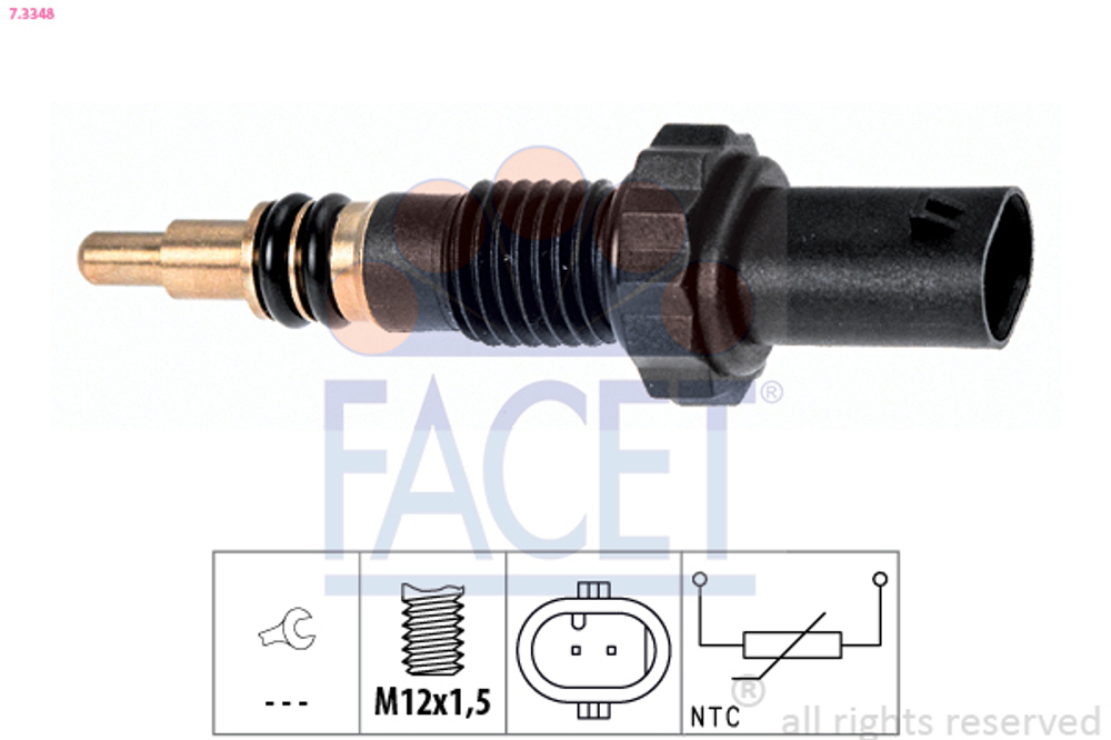 FACET - 73348-FAC - Sensor, coolant temperature