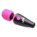 Розово-черный мини-вибромассажер 10X Vibrating Mini Silicone Wand (Цвет: розовый с черным)