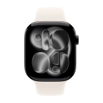 Умные часы Apple Watch Series 11 GPS, 46mm, Jet Black Aluminium Case with Starlight Sport Band, M/L