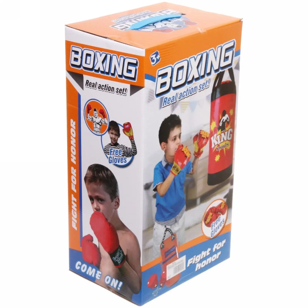 Набор тренировочный для бокса Boxing Set: груша 44 см, 2 перчатки (коробка)