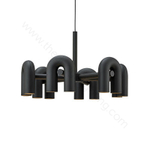 Pendant design lamp Cirkus by AGO Lighting (6 lampshades/Black)