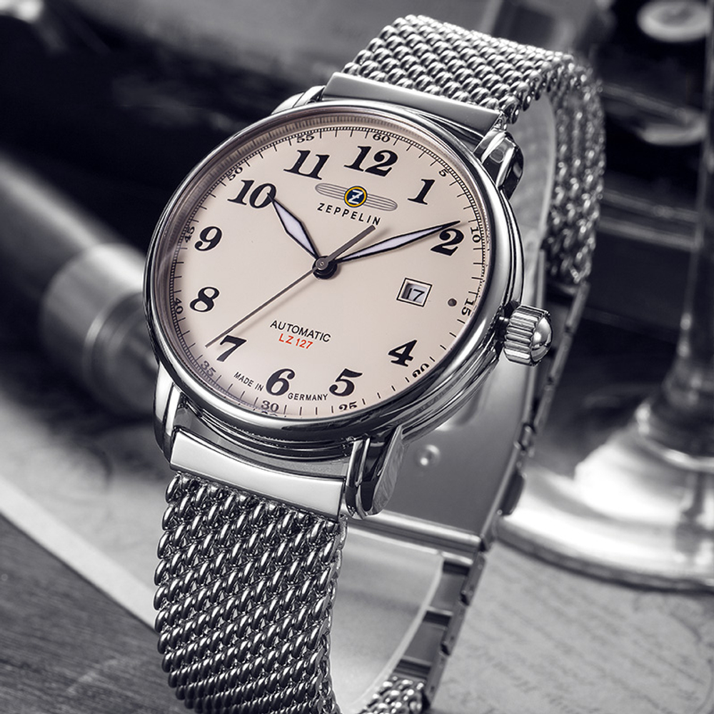 ZEPPELIN Piaget Collection Automatic Mechanical Movement Men"s Watches Watch 40 White Dial