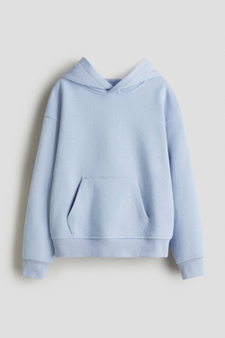 H&M Толстовка с капюшоном, светло-голубой