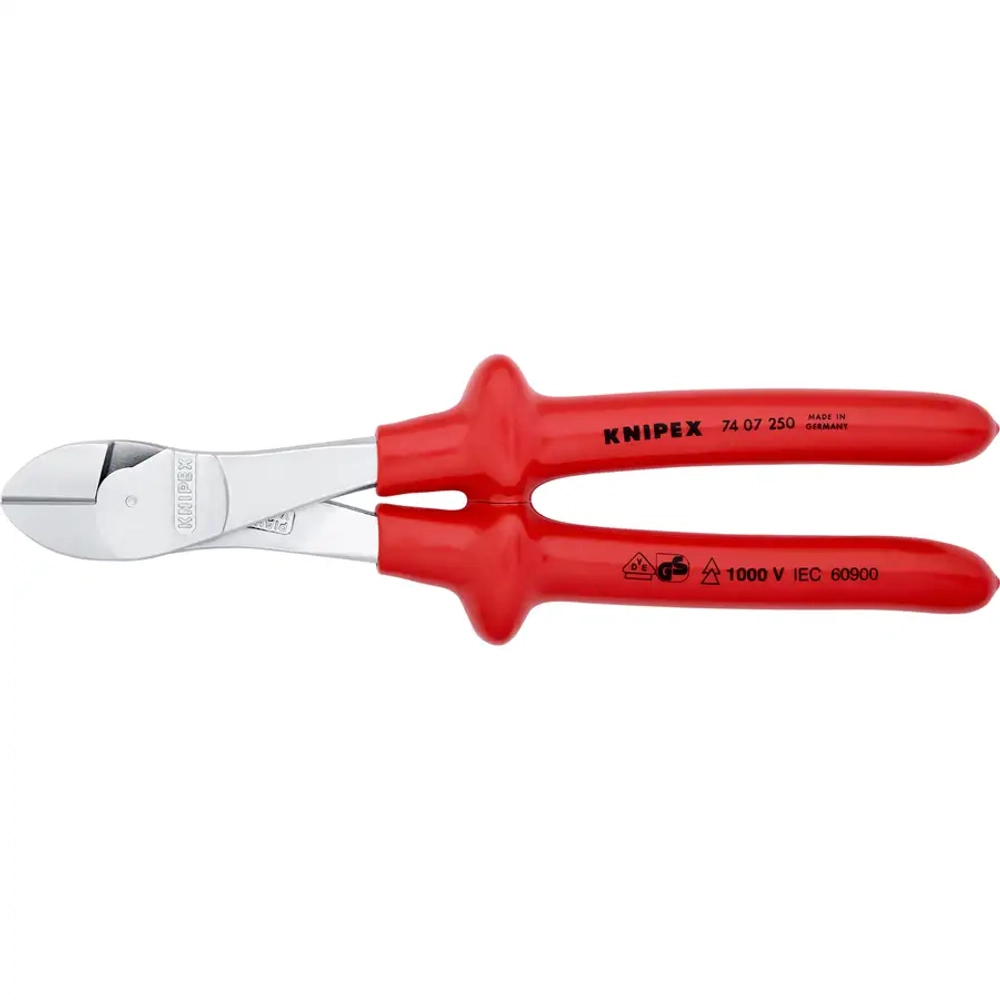 Кусачки боковые особой мощности хромированные 250 мм Knipex 74 07 250