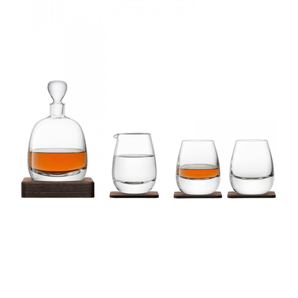 Набор для виски с деревянными подставками islay whisky, 4 пред.