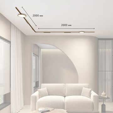 Трек-система 70W 3000К SET SHINE 16 латунь Shine SEТ Denkirs
