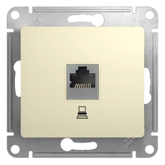 Розетка компьютерная RJ45 Cat 5e Systeme Electric Glossa Бежевый GSL000281K