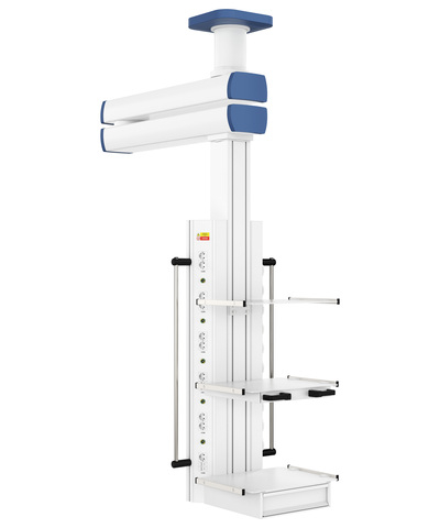 Потолочная медицинская консоль CADUCEUS C2-V двухплечевая