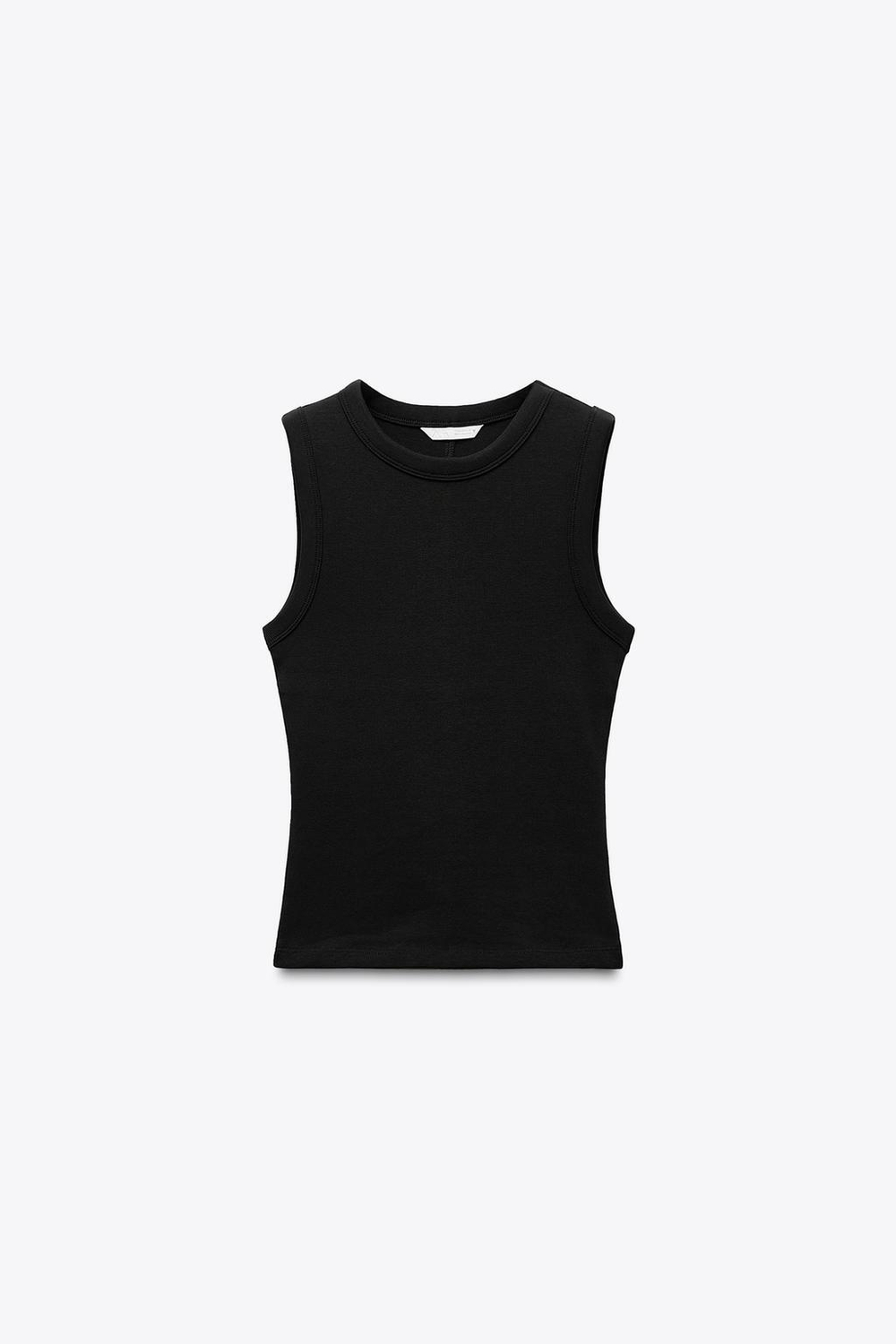 ZARA ТОП В РУБЧИК, ЧЕРНЫЙ