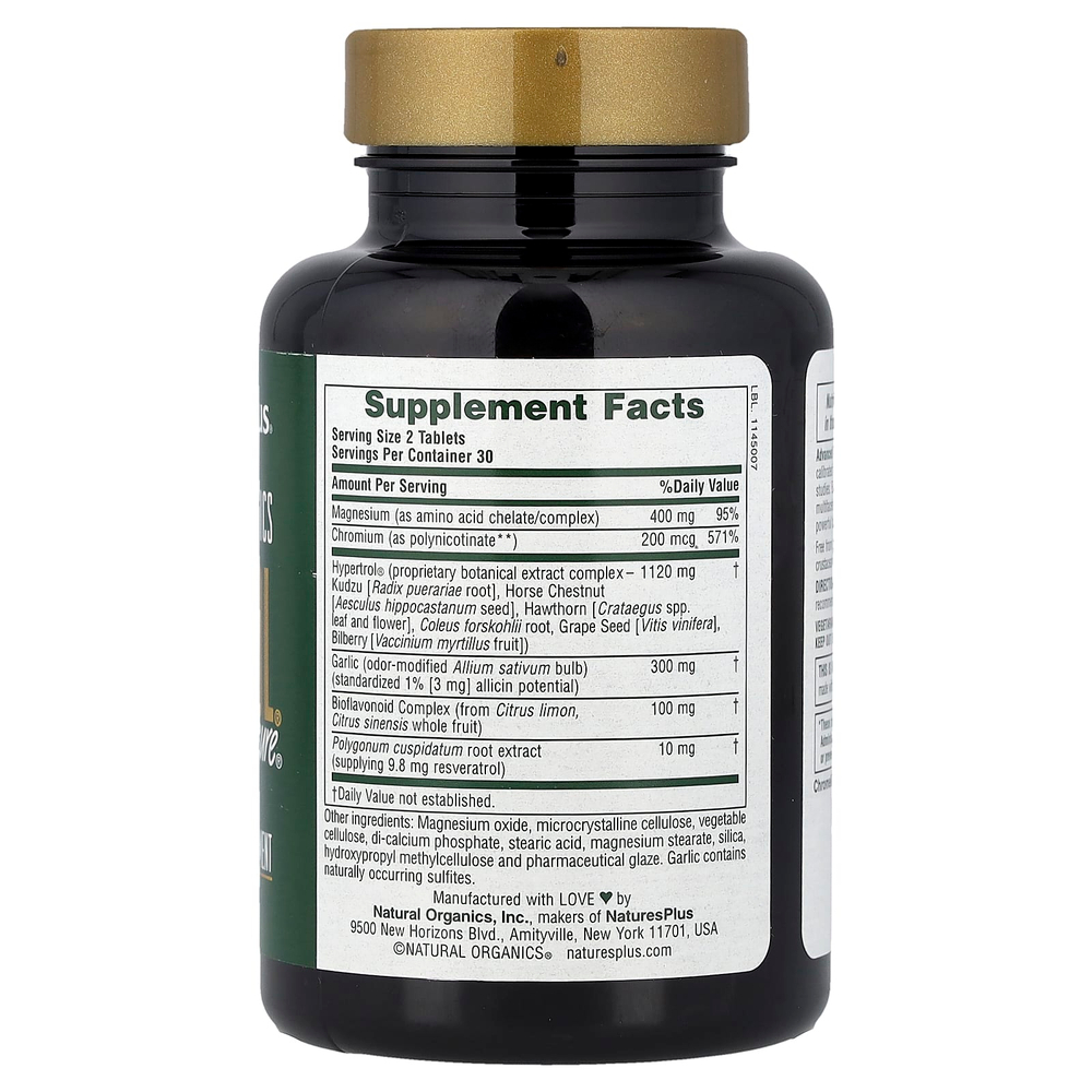NaturesPlus, Advanced Therapeutics, Hypertrol®, RX Blood Pressure®, 60 таблеток