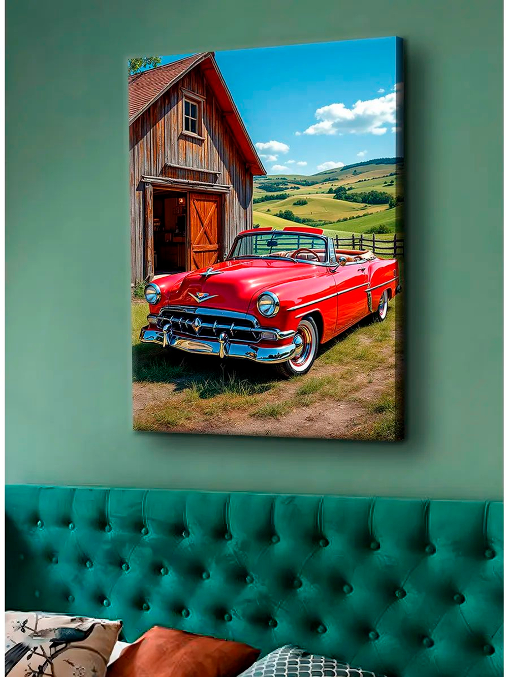 Картина "Chevrolet Bel Air", для интерьера 30х40см 1шт.