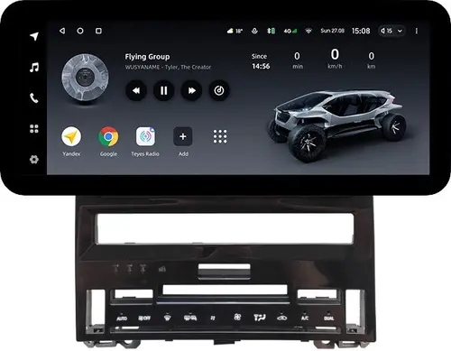 Магнитола для Toyota Avalon 5 2018-2022 (большая рамка) - Teyes LUX ONE ROUND монитор 12.3" 2K QLED на Android 10, Быстрая, CarPlay, 4G SIM-слот
