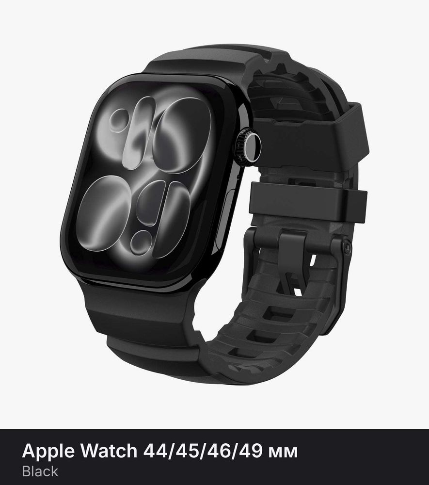Ремешок Spigen WBS2 для Apple Watch 44/45/46/49 mm Black