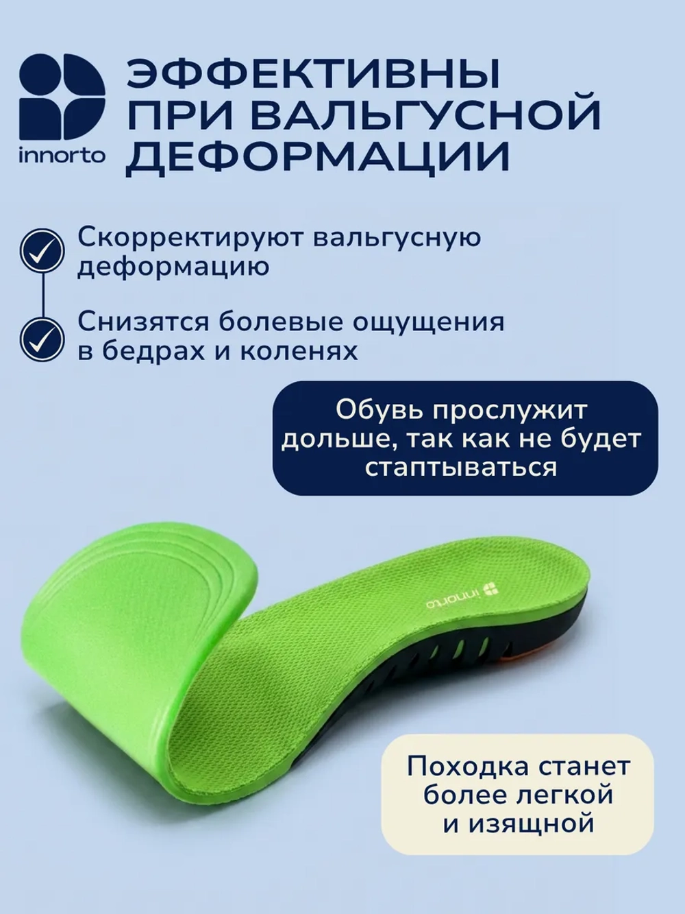 Стельки ортопедические от плоскостопия вальгусные