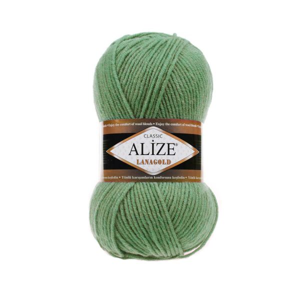 Пряжа Alize (Ализе) Lana Gold / уп.5 мот. по 100 г, 240м, 180 серебряная сосна А